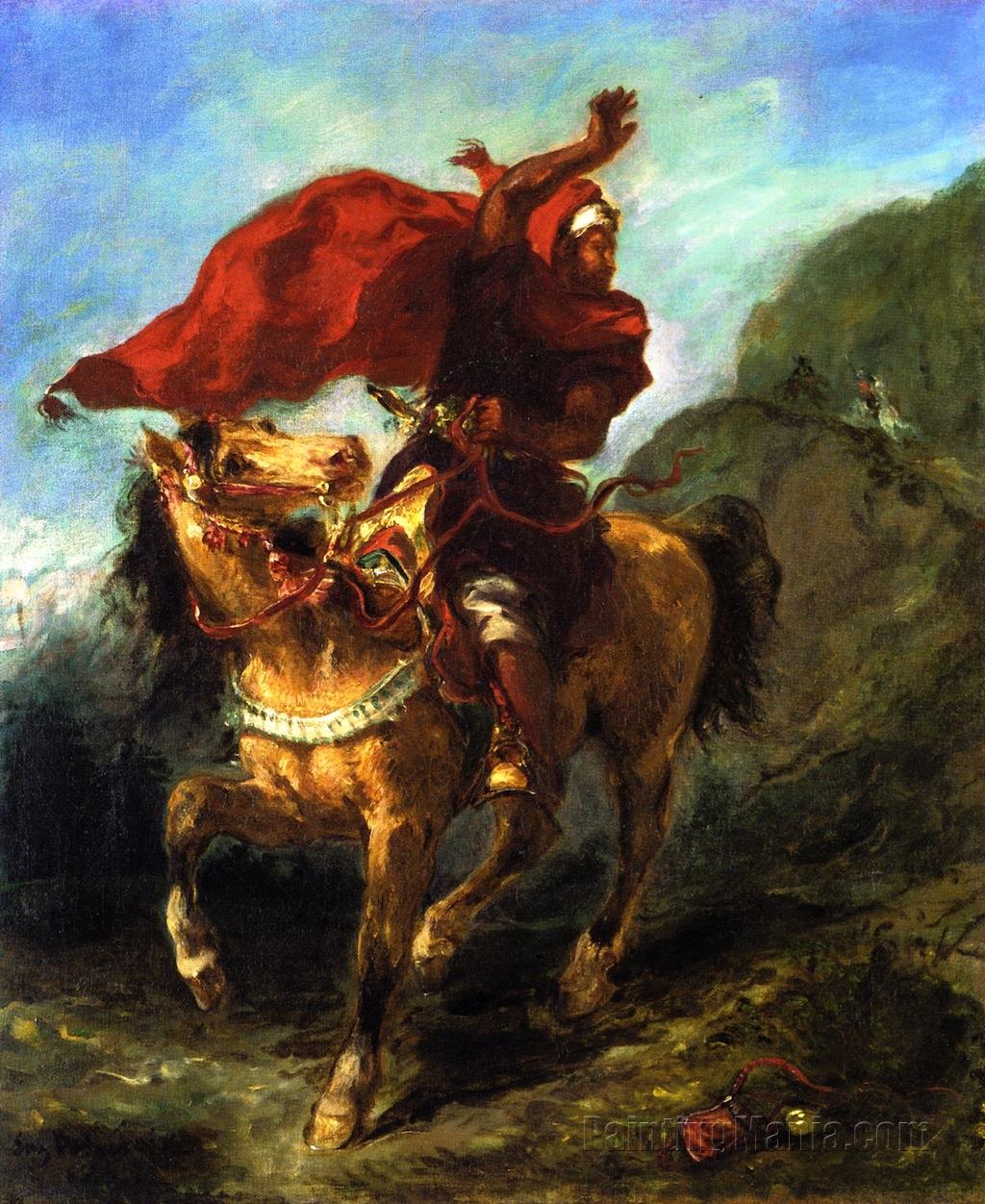 Arab Chieftain Signaling to His Companions