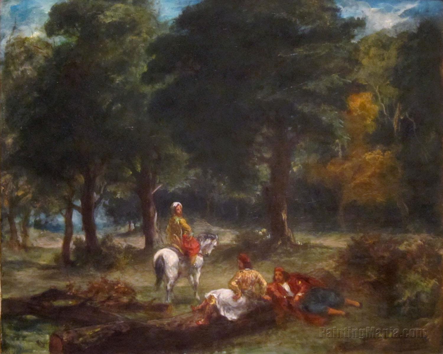 Greeks Resting in a Forest