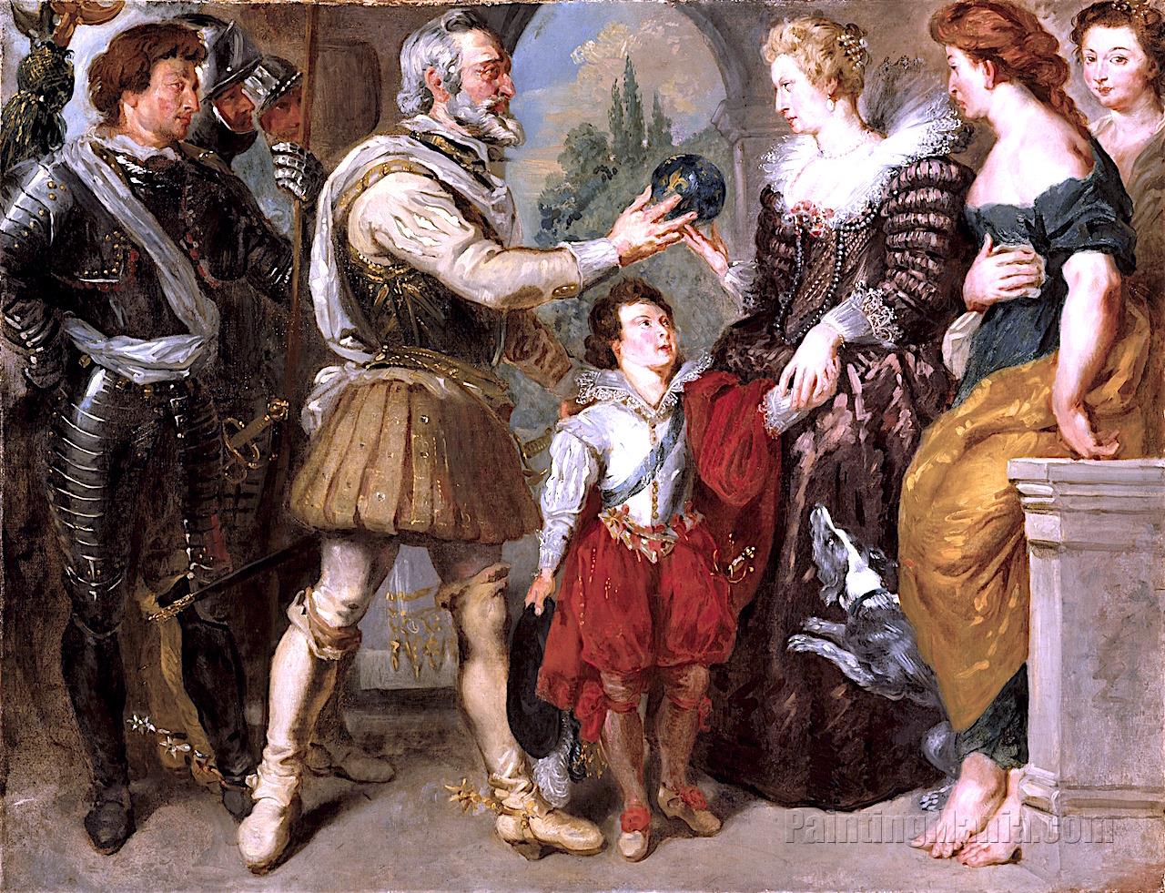 Henri IV Conferring the Regency upon Marie de' Medici (after Rubens)