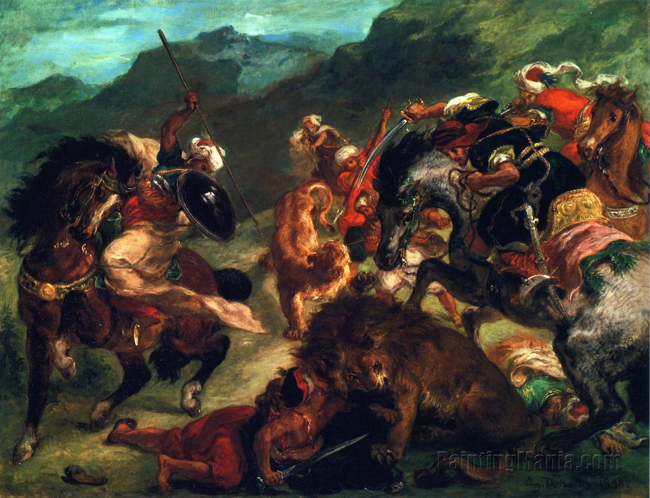 Lion Hunt 1858