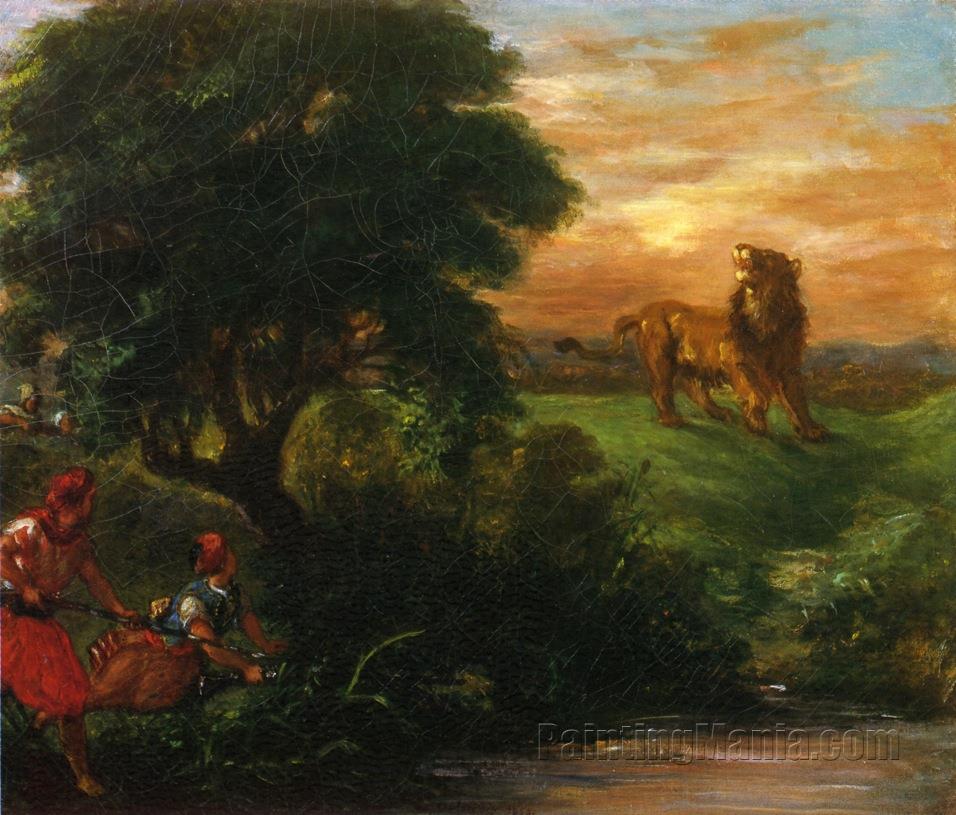 Lion Hunt 1859