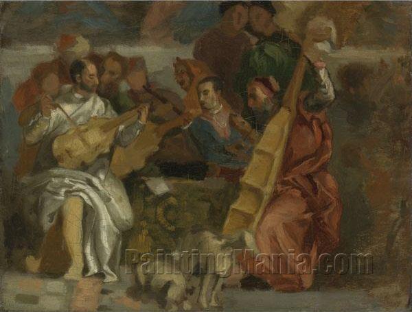Musicians, after Veronese, a detail from The Marriage at Cana
