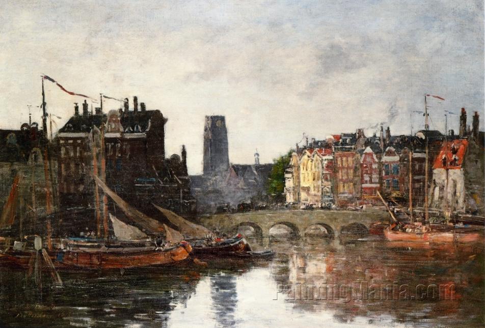 Rotterdam, the Pont de la Bourse 1876