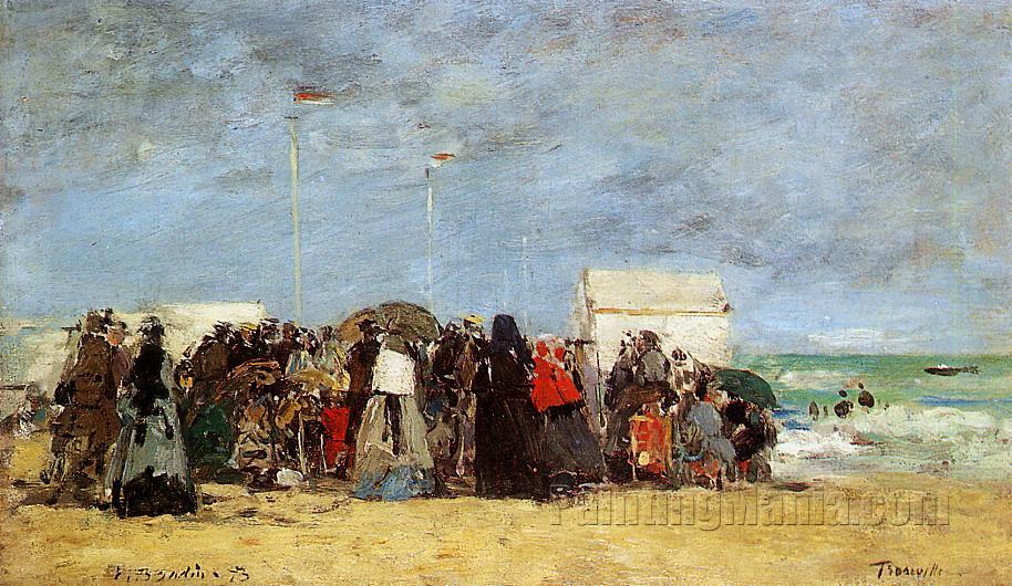 Trouville, Beach Scene 1873