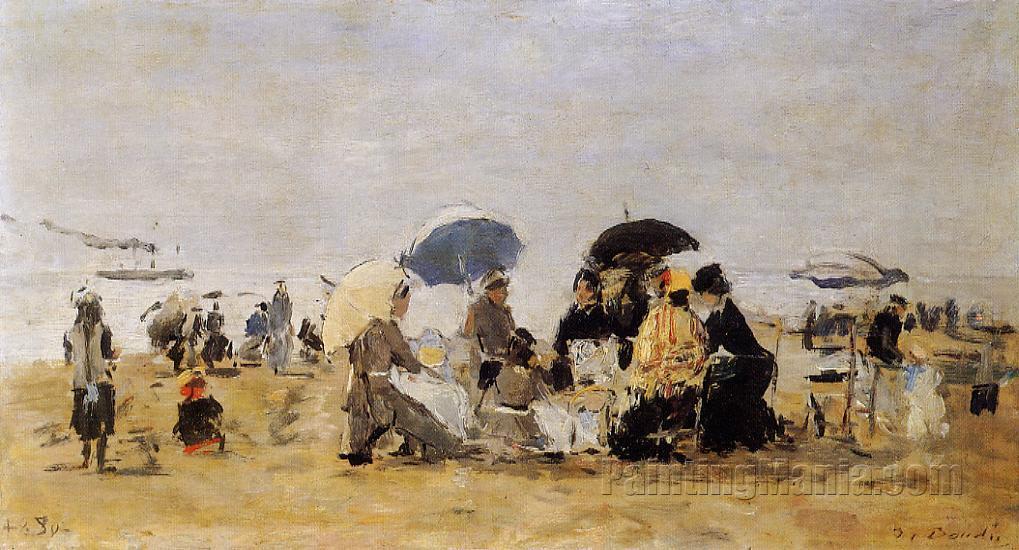 Trouville, Beach Scene 1880