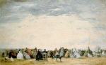 The Beach at Trouville 1865