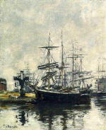 Le Havre. Sailboats at Dock. Bassin de la Barre