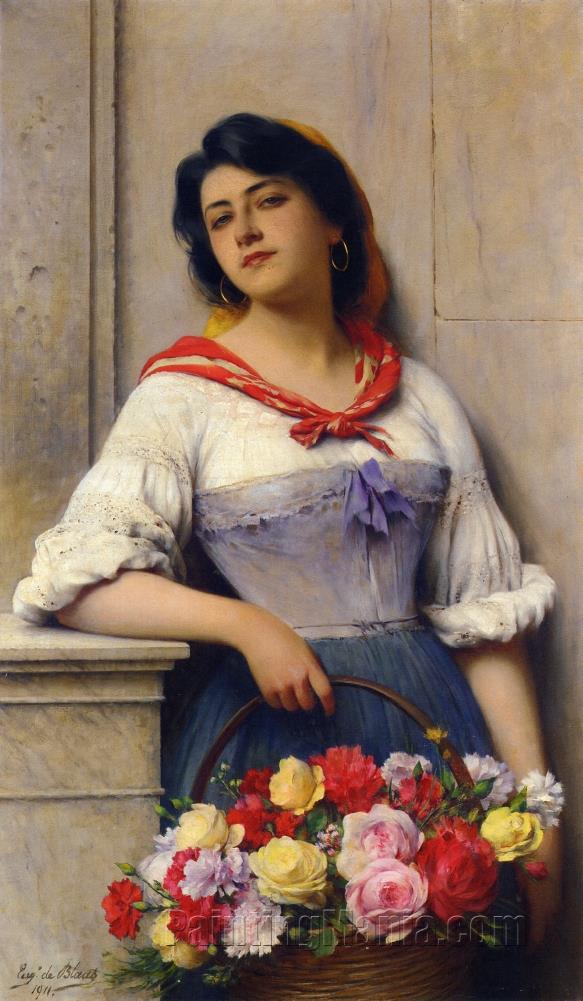 The Flower Girl (Venetian Flower Seller)