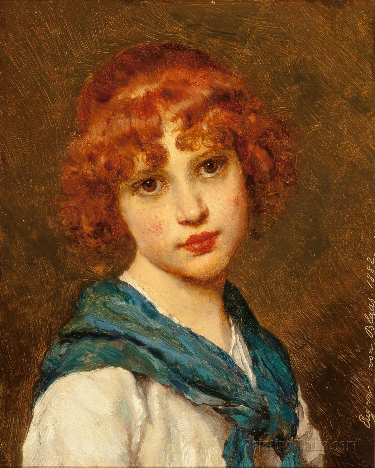 Girl with a Blue Scarf
