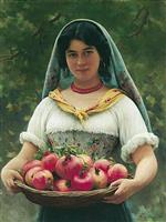 Girl with Pomegranates