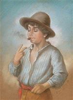 Young Boy with a Cigar