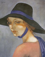 Portrait of a young woman in a hat (Jadwiga Zak)