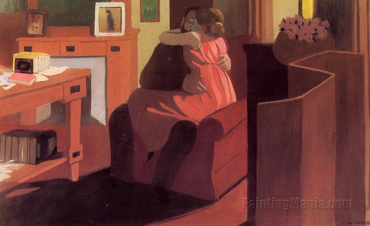 Intimacy (Interior with Couple and Screen)