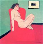 Nude Seated in a Red Armchair