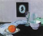 Still Life with Glass, Orange and Silhouette