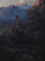 Cowboy in Mountains