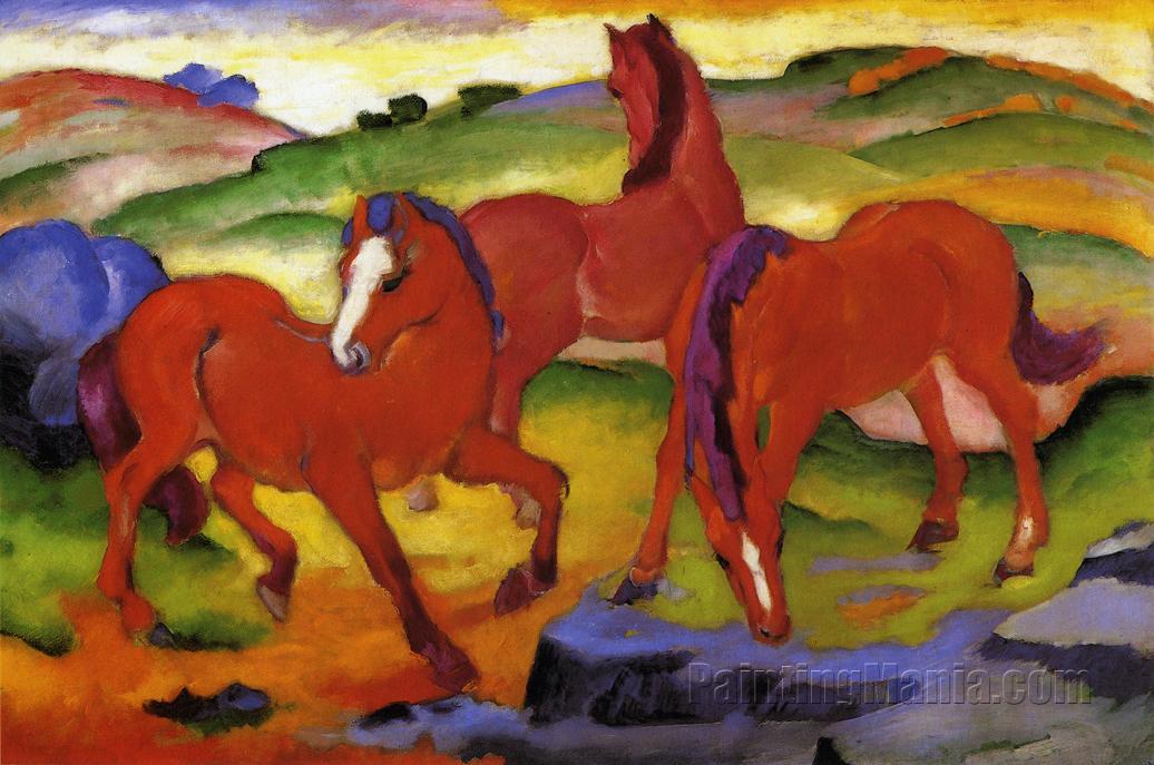 Grazing Horses IV (The Red Horses)