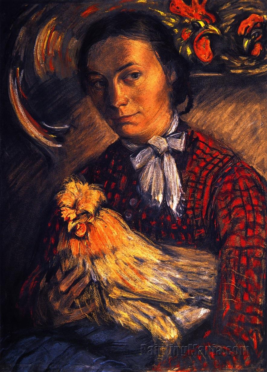 Seated Farmer's Wife with a Chicken in Her Lap