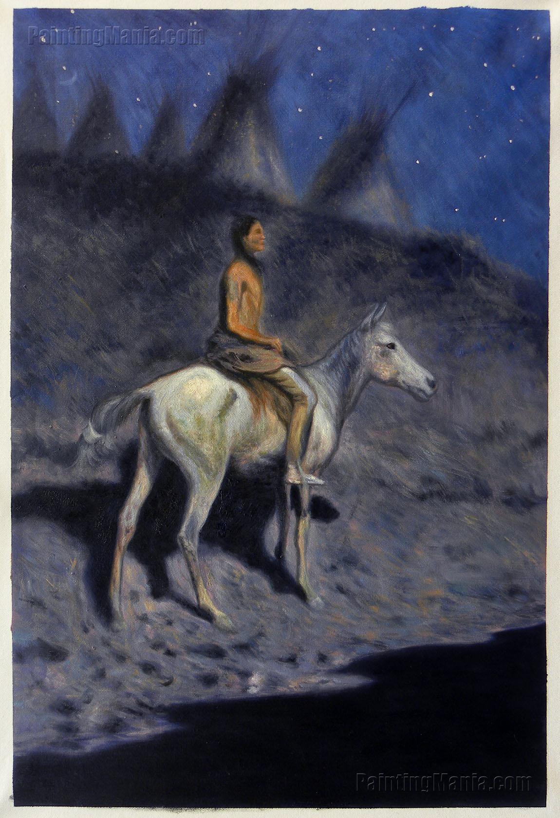 Indian in the Moonlight