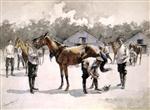 Shoeing Cossack Horses