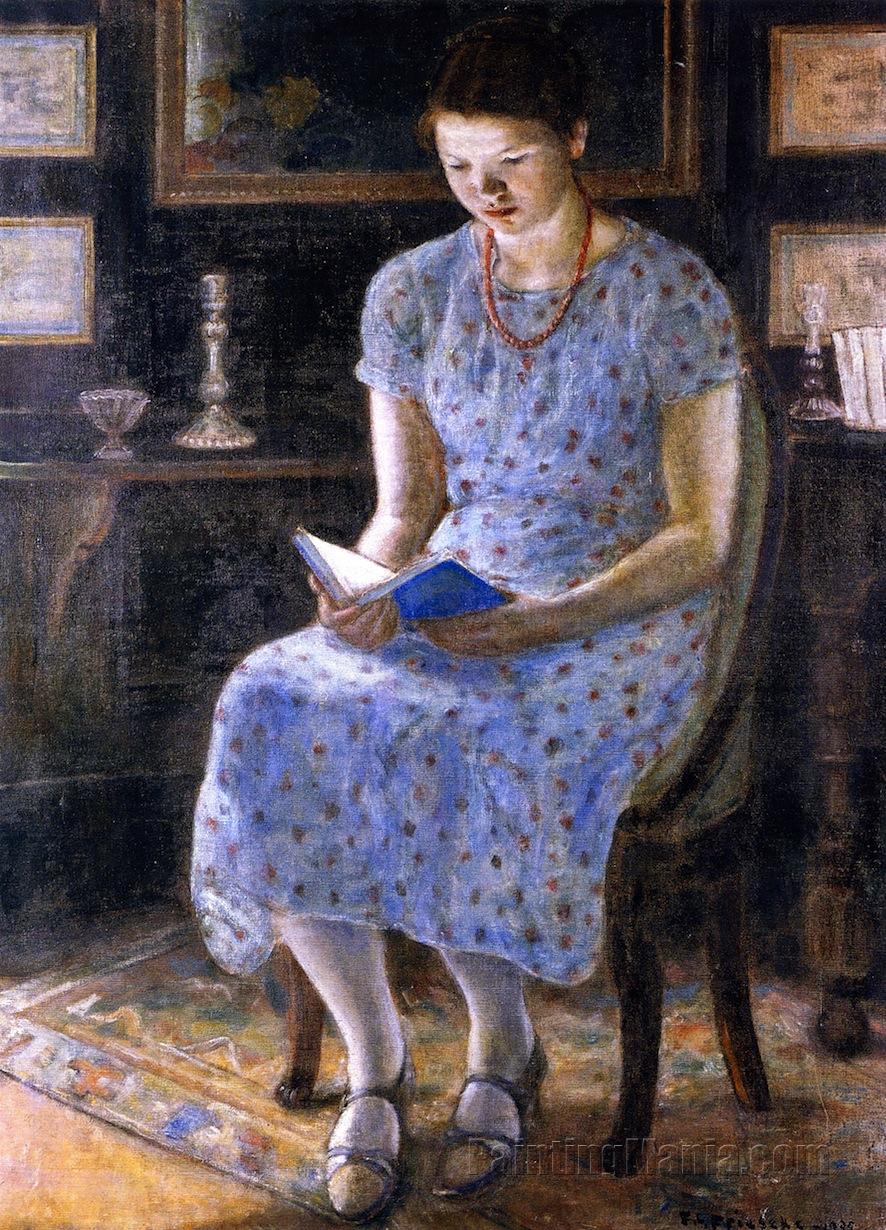 Blue Girl Reading