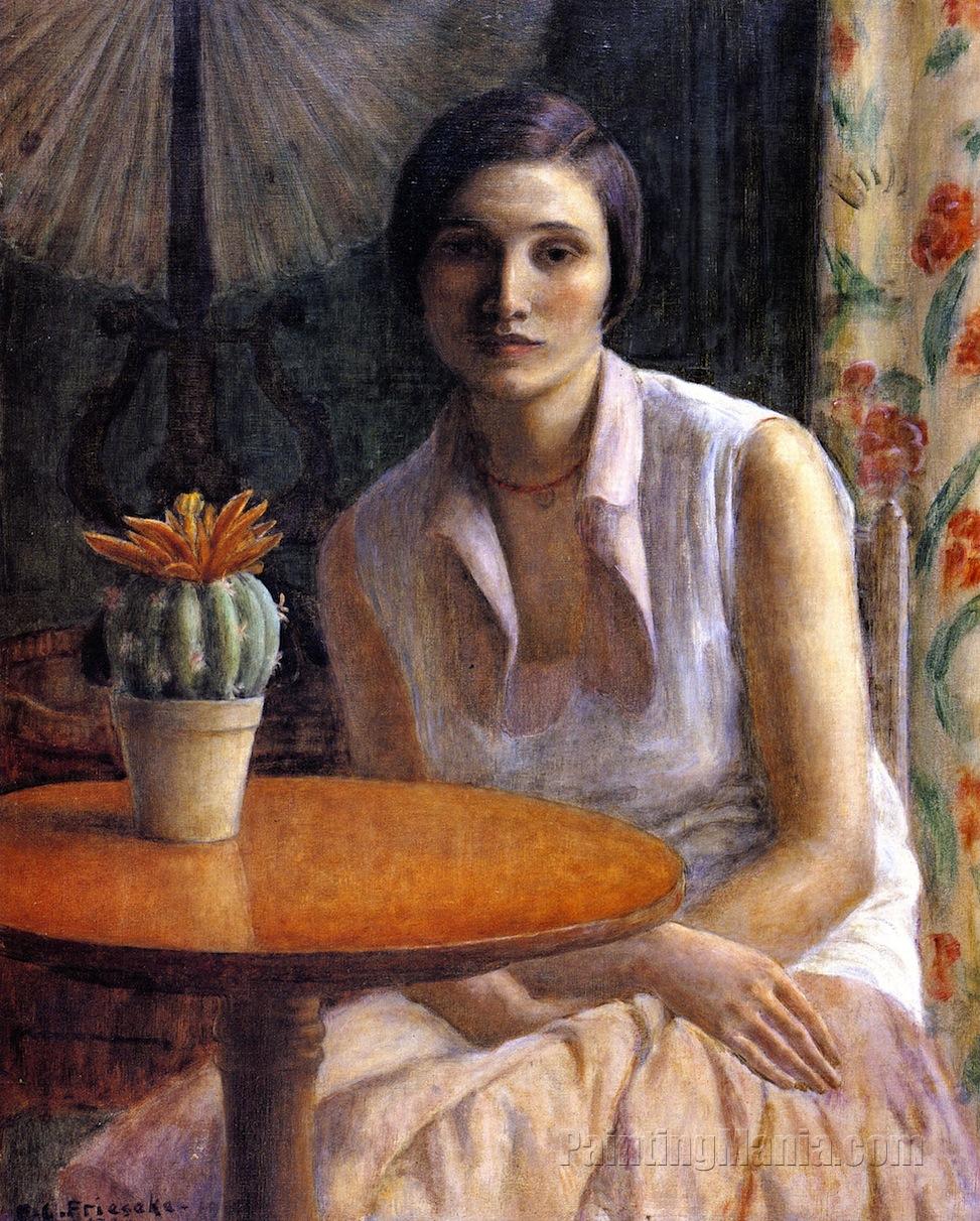 Portrait of a Woman with Cactus