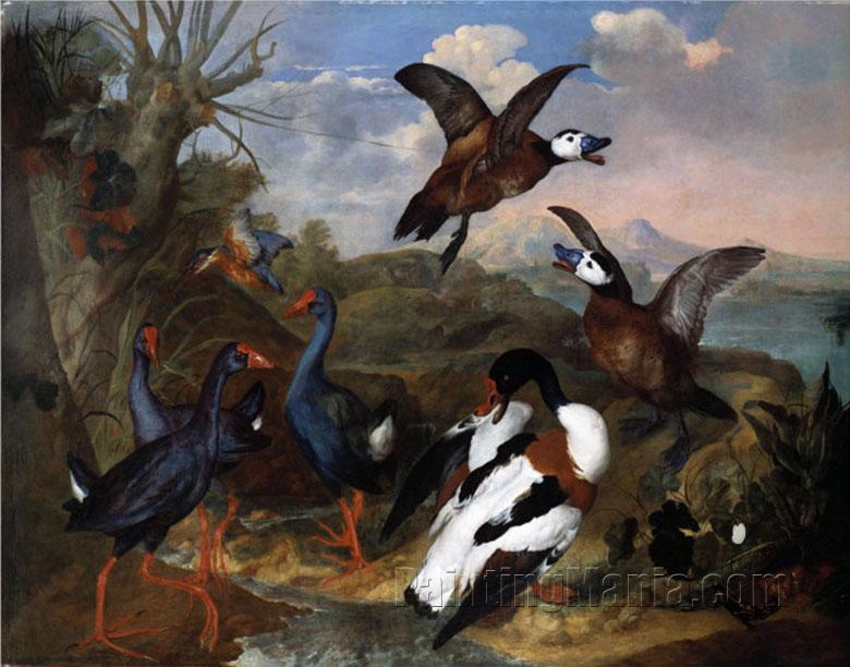 Shell Ducks and Other Fowl in a Landscape