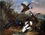 Shell Ducks and Other Fowl in a Landscape