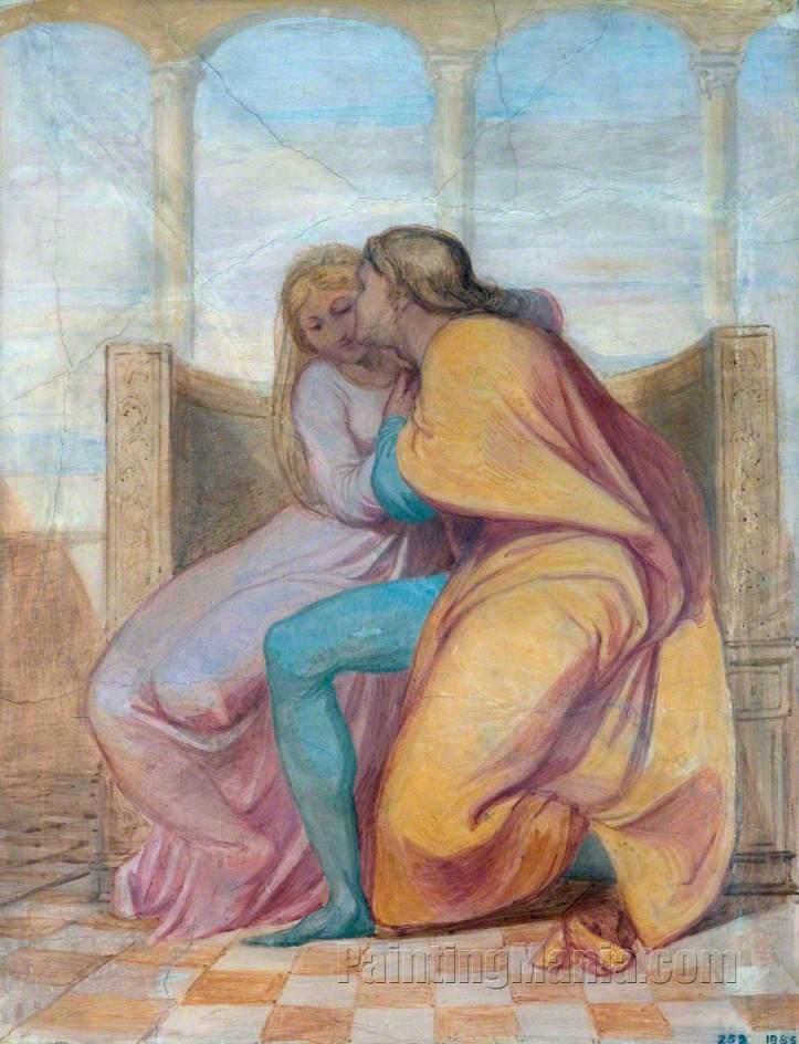 A Youth Embracing a Girl