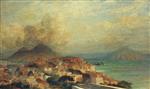 View of Naples. the Bay and Mount Vesuvius
