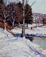 A Winter River Landscape
