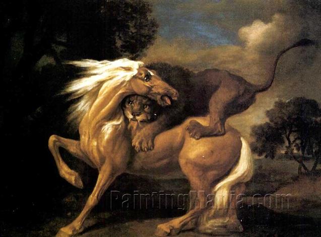 A Lion Attacking a Horse 2