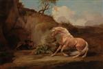 A Horse Frightened by a Lion Animals