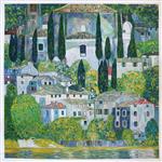The Church in Cassone (Landscape with Cypress)