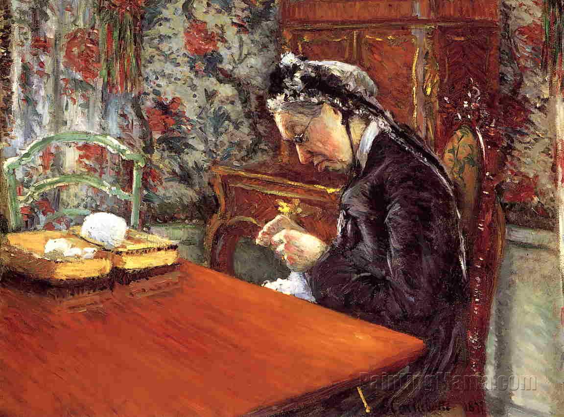 Portrait of Madame Boissiere Knitting