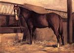 Yerres. Reddish Bay Horse in the Stable