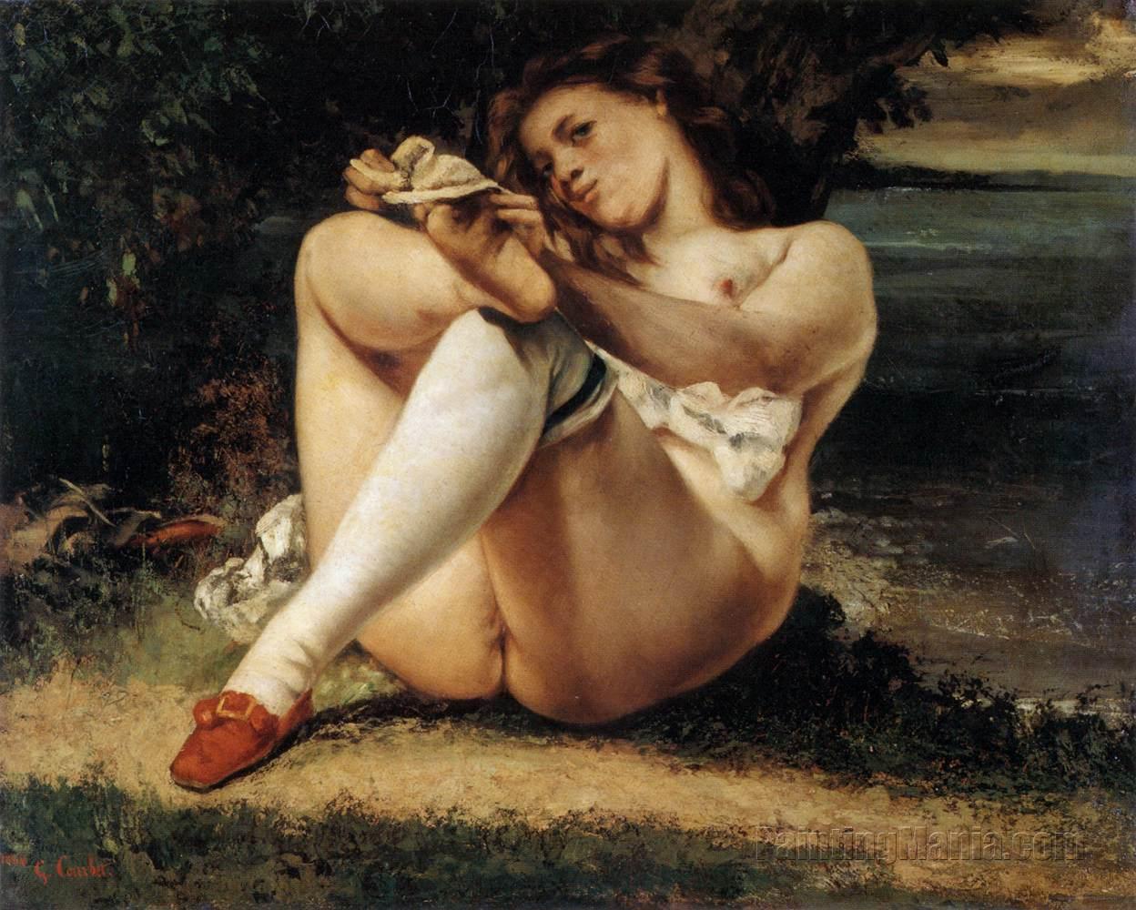 Woman with White Stockings