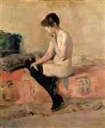 Nude Woman seated on a Divan