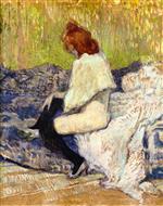 Red-Headed Woman Sitting on the Couch (Justine Dieuhl)