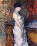 Woman in a Chemise Standing by a Bed (Madame Poupoule)