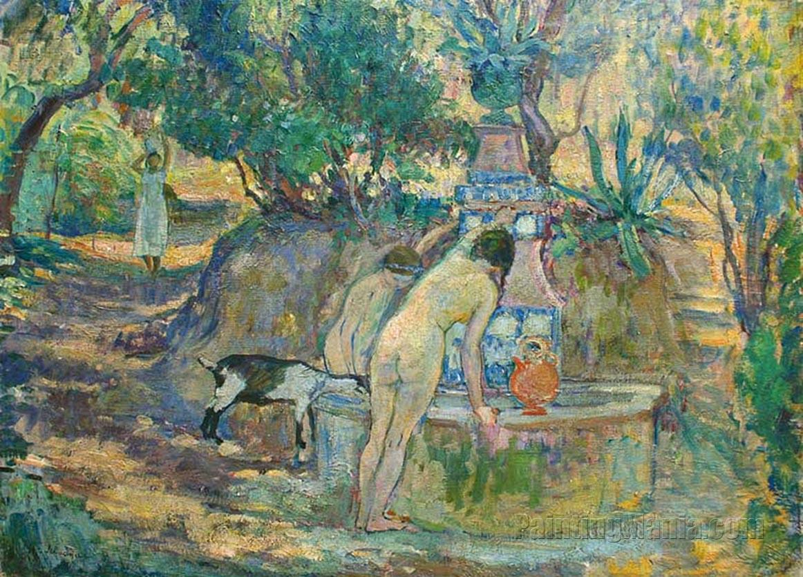 By the Fountain 1906