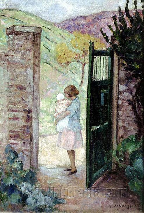Girl by the Gate
