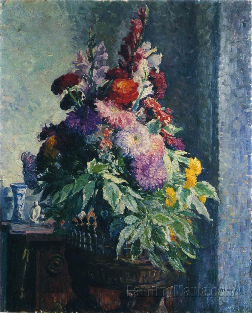 Interior with a bouquet of flowers