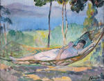 Girl in a hammock in Cannes