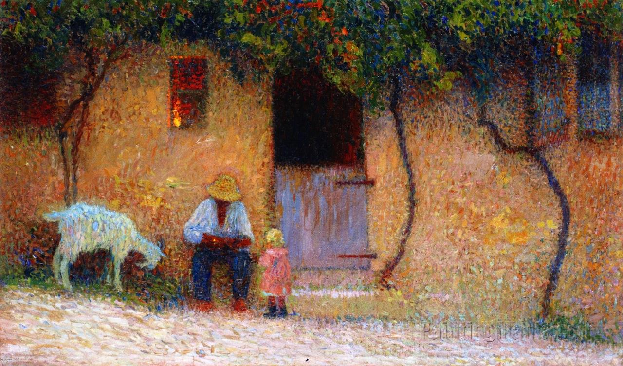 Peasant in front of His House in La Bastide du Vert