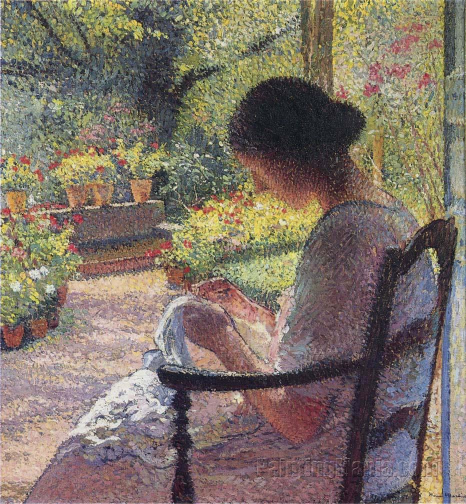 A Woman Sewing