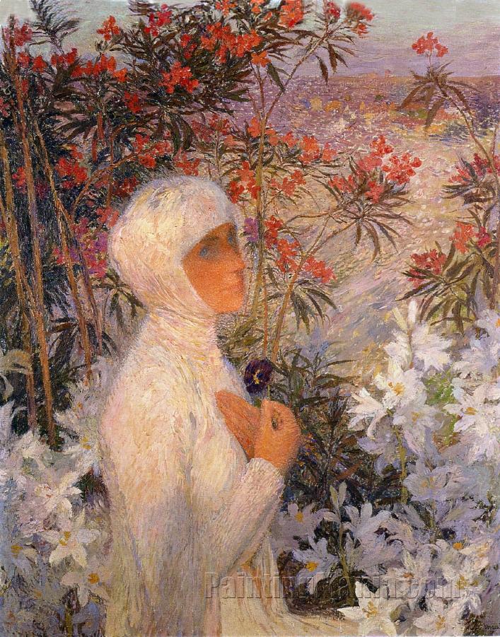 Young Woman with Flowers (The Poetess)