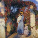 Mother and Child in Pergola at Marquayrol