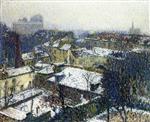 The Roofs of Paris in the Snow. the View from the Artist's Studio