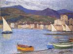 Sailboats in the Port of Collioure